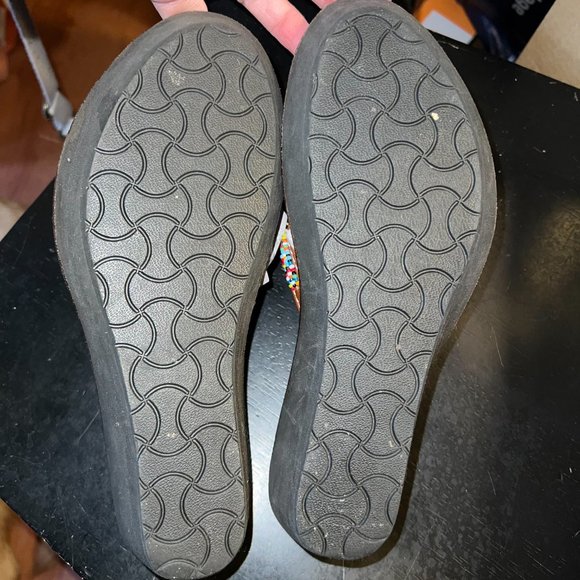 AFRICAN MAASAI handmade leather wedge sandals - Picture 6 of 8